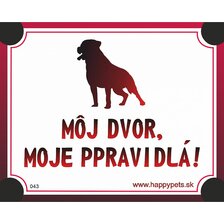 Tabuľka - môj dvor, moje pravidlá!